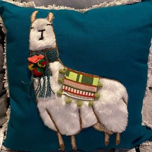 NWT Dillard’s Blue Llama throw pillow
